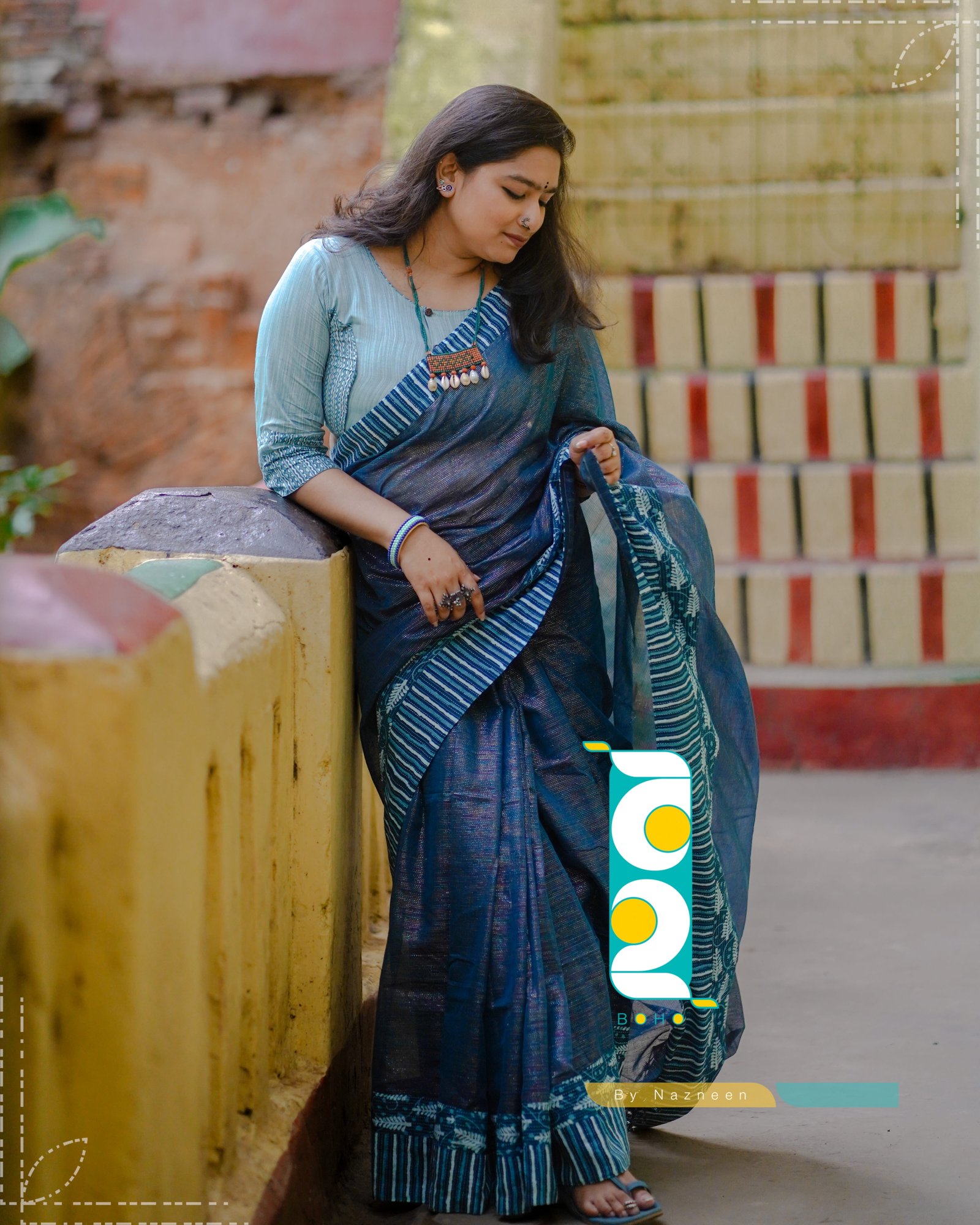 Jori (জরি) - Handcrafted হ্যান্ডলুম জরি কটন শাড়ি Saree by বহ - BOHO by Nazneen